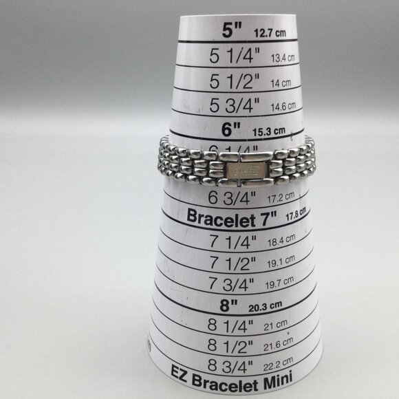 Coach Watch Women 22mm Silver Tone Swiss Made New Battery 6.5" - Picture 9 of 15